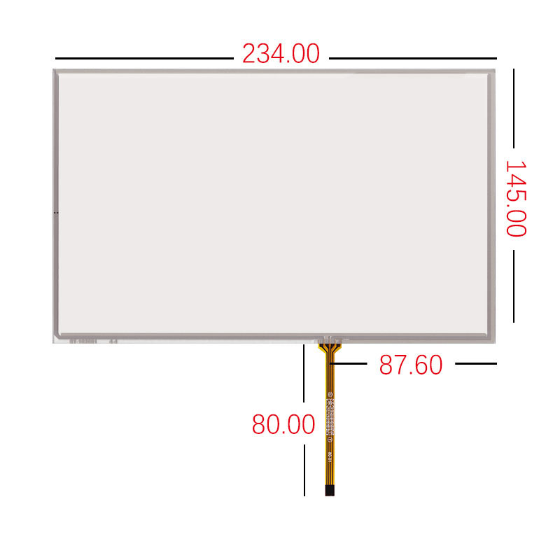 AT102TN03 V.8 10.2 Zoll Touchglas