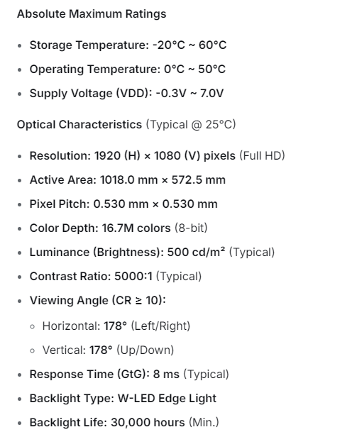 LTI460HN12 SAMSUGN 46INCH LCD Display new and Original