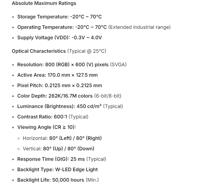 G084SN05 V.4 AUO 8.4inch LCD Display G084SN05 V4