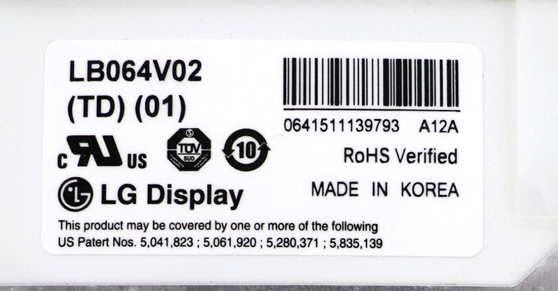 LB064V02 (TD) (01) LB064V02 (TD01) 6,4 