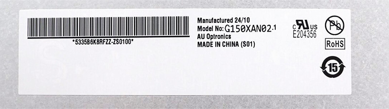 G150XAN02.1 15,0