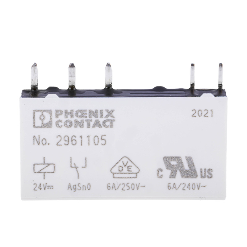 No.2961105 24Vdc 1 PDT 6A PHCENIX relay