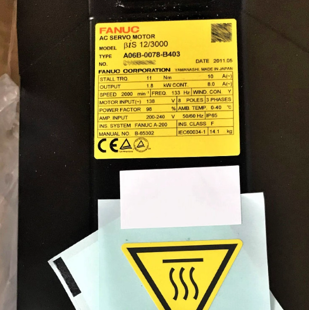 bis12 / 3000 a06b-0078-b403 ge Fanuc - Motor