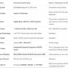 COM37H3P46ULC Ortustech 3.7“ 480*640 LCD PANEL