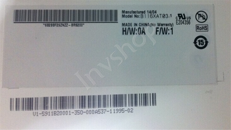 B116XAT03.1 AUO 11.6inch LCD Display New and Original