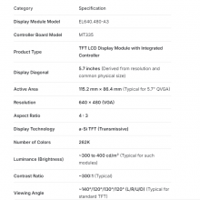 For PLANAR EL640.480-A3 MT335 LCD Display