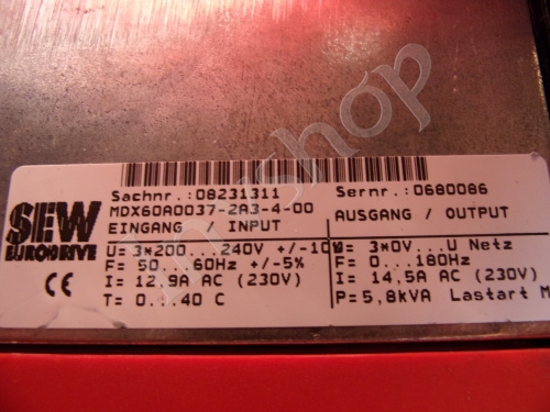SEW MDX60A0037-2A3-4-00 INPUT MODULE