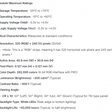 LS020A8DX03 SHARP 2inch lcd display New and Original