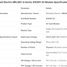 Mitsubishi A Series PLC input module A1SX81-S2