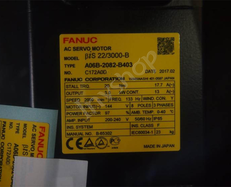 A06B-2082-B403 Fanuc Servo motor