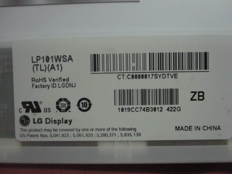 lg display lcd - panel normalerweise weiße 10.1 wled embedded lp101wsa-tla1