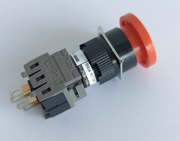 PUSH BUTTON AH164-M ( red ) Mushroom head reset button switch