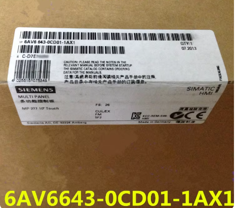 6AV6643-0CD01-1AX1 6AV6 643 Siemens Original HMI