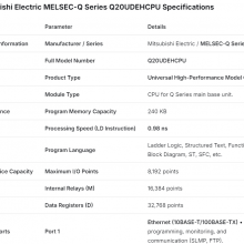 Mitsubishi Q Series CPU Q20UDEHCPU module