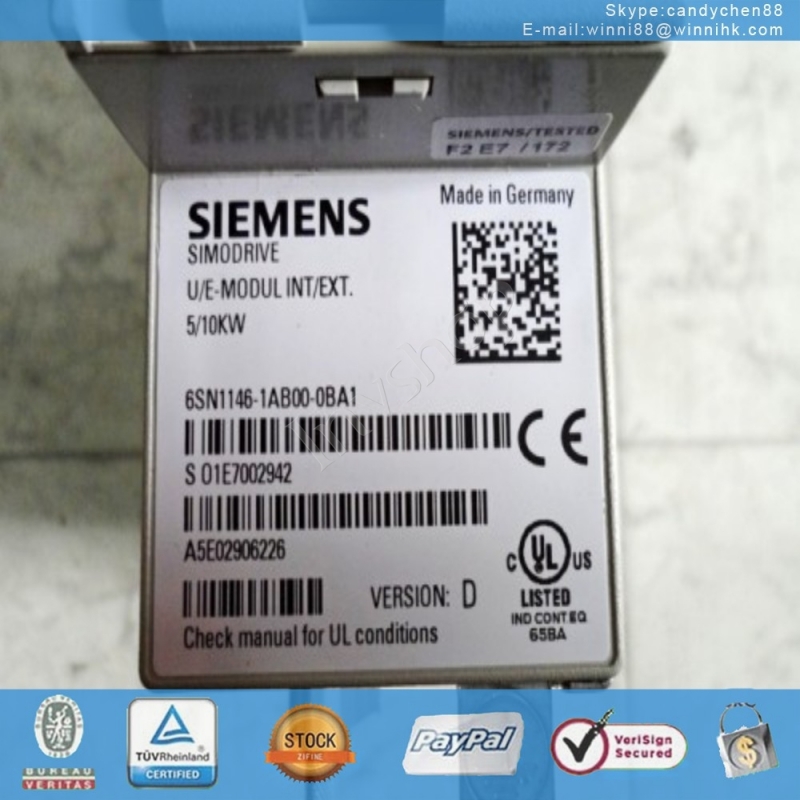 SIEMENS 6SN1146-1AB00-0BA1 Servo drive power supply