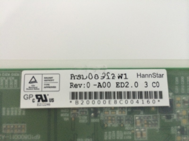 HSD101PFW2-C00 10.1'' HannStar Display area 222.72×125.28 mm Resolution 1024*600