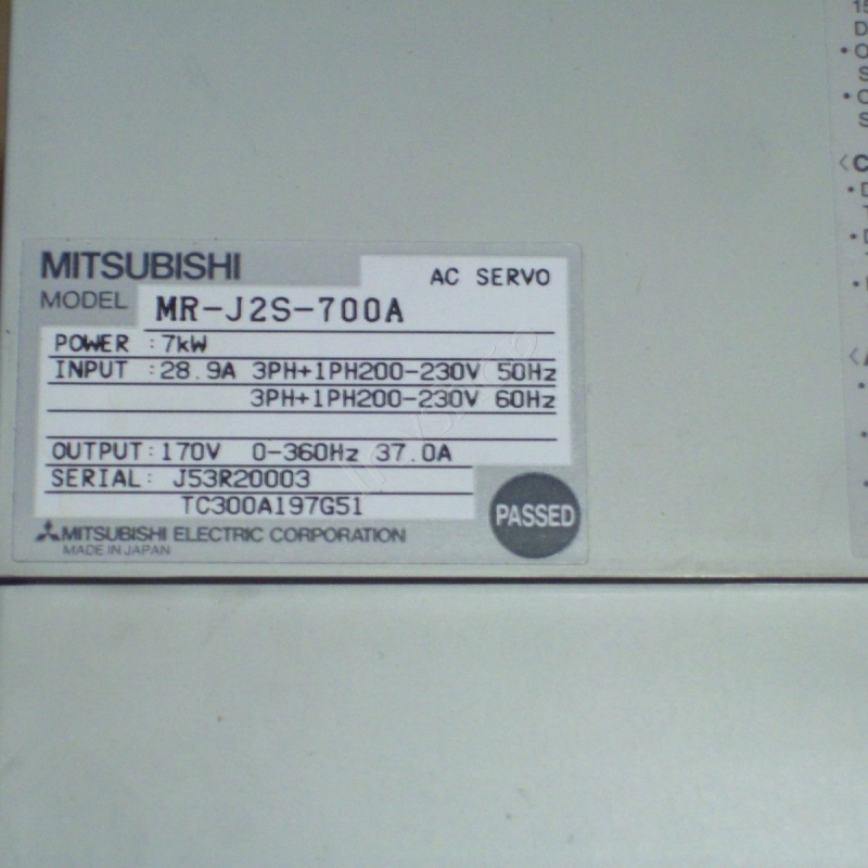 ac mr-j2s-700a mitsubishi servoantrieb