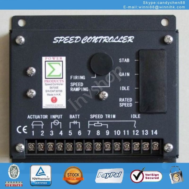 NEW S6700E Generator Speed Controller Panel AVR