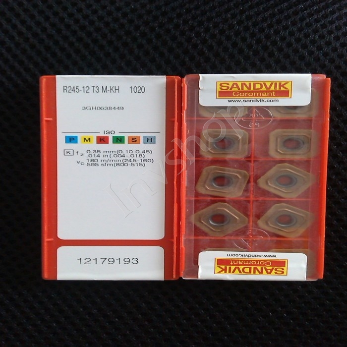 10pcs / box sandvik r245-12t3m-kh neue 1020 carbide einfügen