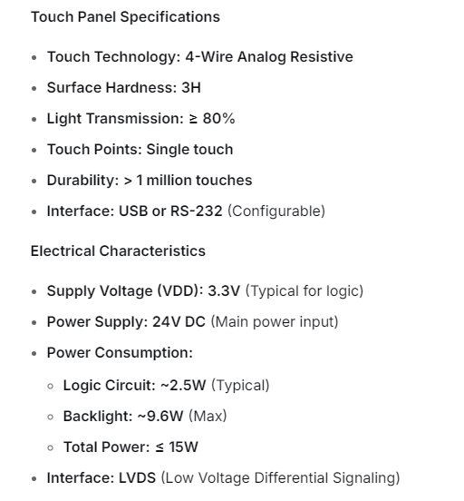 LCD Panel for TP106QT-24V TRE HMI