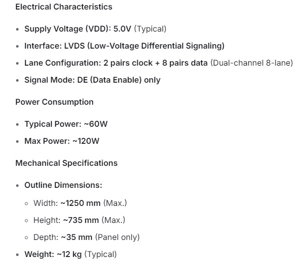 LTI550HN16 SAMSUNG 55 Zoll LCD-Display neu und original