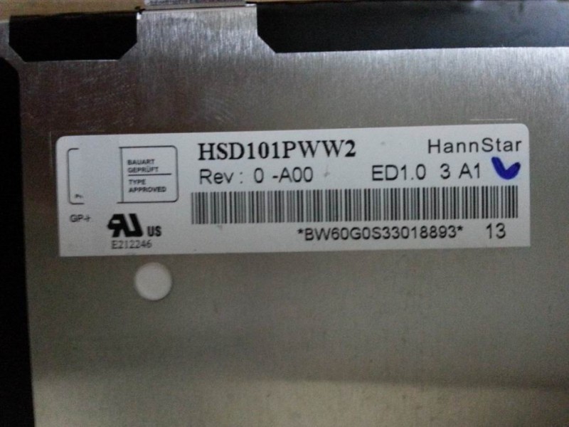 HSD101PWW2-A00 10.1 inch HannStar LCD Displays Display area 216.96×135.6 mm
