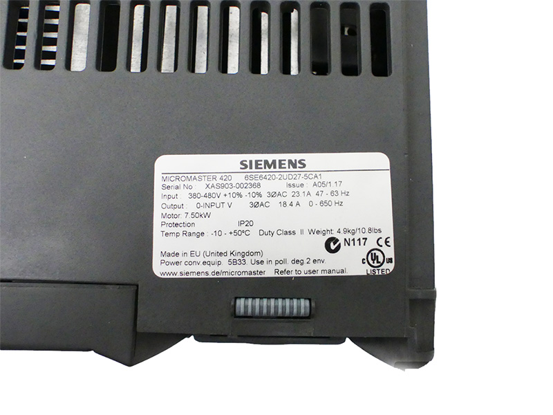 Siemens Treiber 6SE6420-2UD27-5CA1