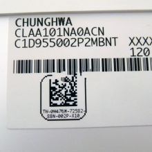 CLAA101NA0ACN Resolution 1024(RGB)×576 CPT industrial touch screen monitor 60Hz