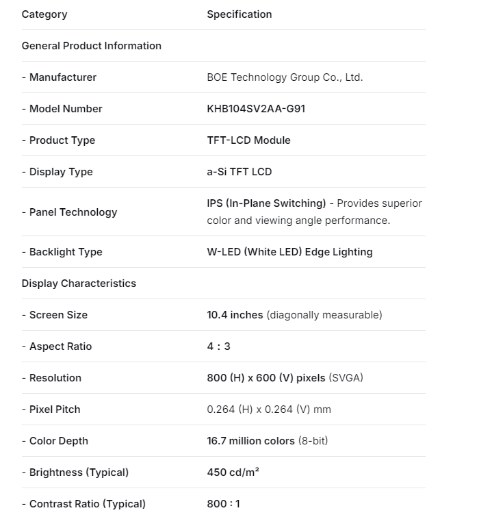 NEU KYOCERA LCD DISPLAY KH104SV2AA -G91
