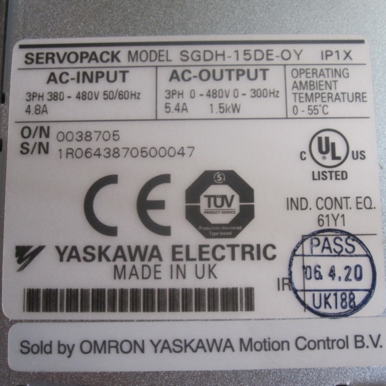 sgdh-15de-oy omron servo