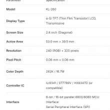 LCD Display for KL-260