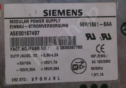 6ew1881-8aa siemens stromversorgung