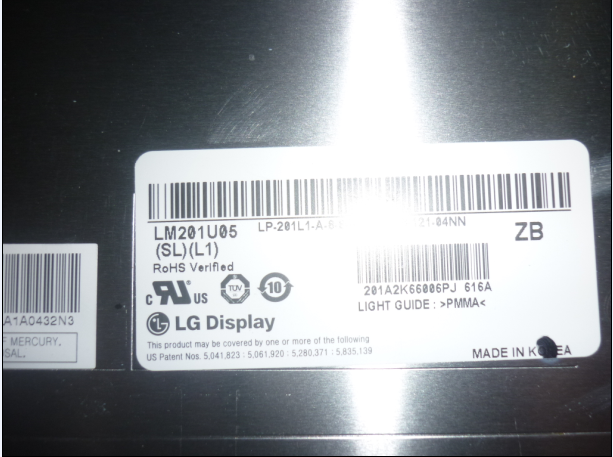 LM201U05-SLL1 20,1-Zoll-1600 * 1200-LCD-ANZEIGE
