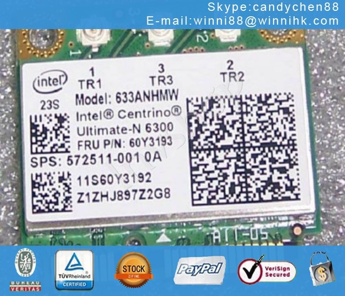 Ultimate-N Intel Centrino 6300 Wifi Card Lenovo 60Y3233 New
