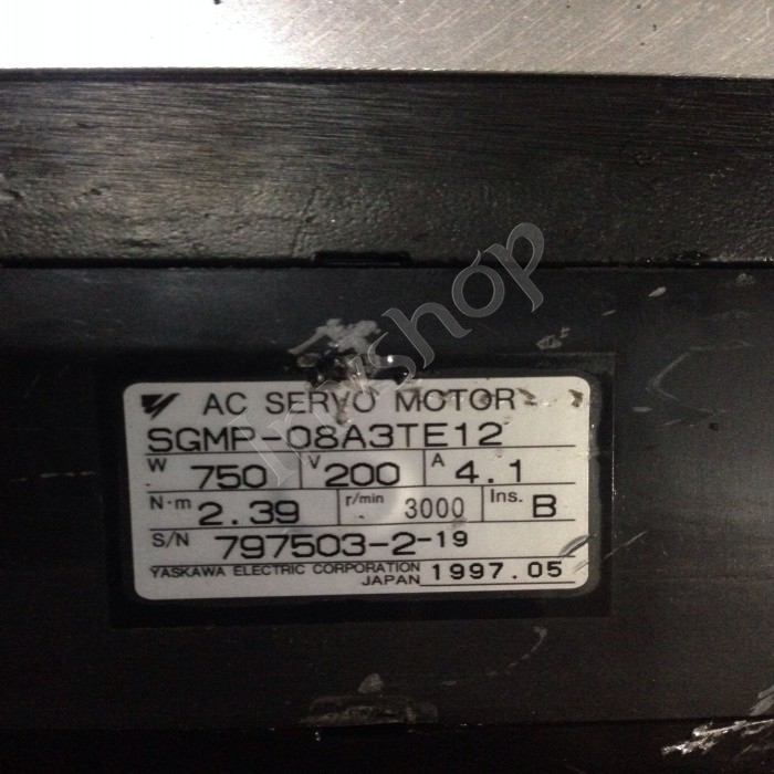 1PC USED SGM-08A3TE12 Yaskawa servo motor