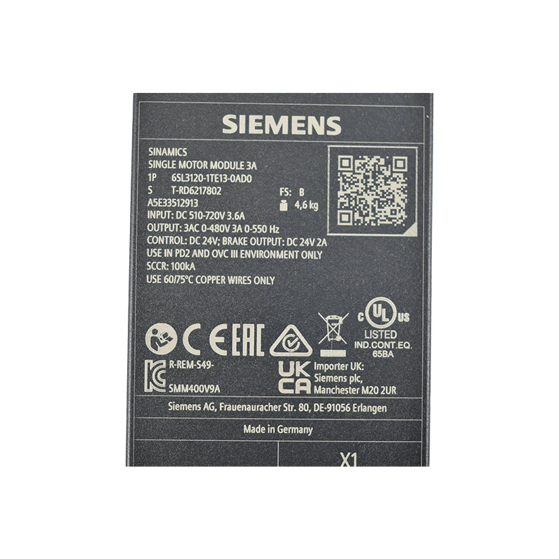 6SL3120-1TE13-0AD0 Siemens Wechselrichter-Motormodul