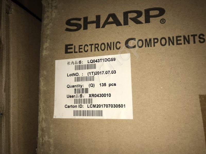 LQ043T1DG59 SHARP 4,3 Zoll LCD Display Neu und Original
