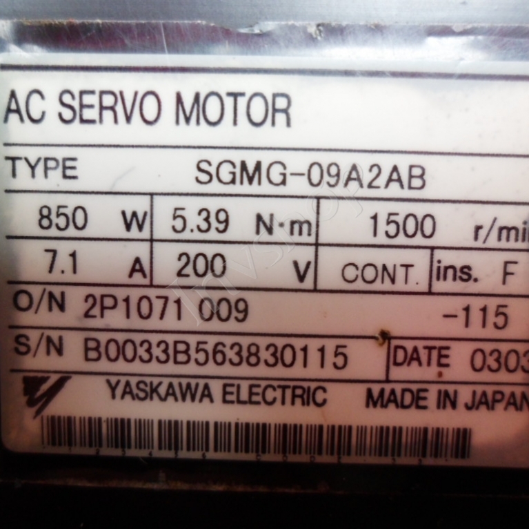 SGMG-09A2AB Yaskawa servo motor