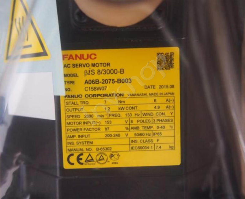 A06B-2075-B003 Fanuc Servomotor
