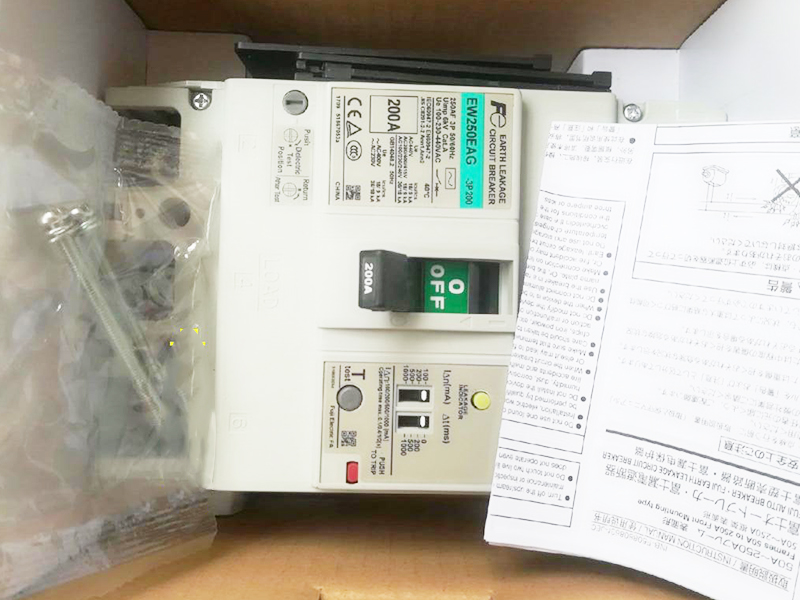 Fuji air switch leakage circuit breaker EW250EAG-3P
