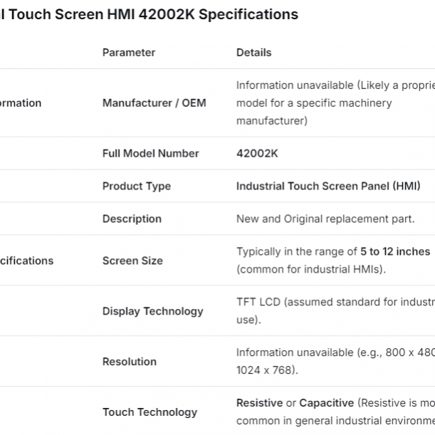 42002K Touch Screen New and Original