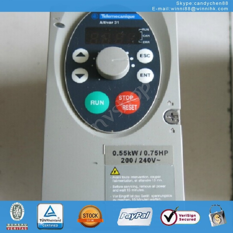 used Schneider Inverter ATV31H055M2A 0.55KW 220V ATV31