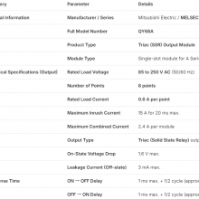 Mitsubishi Q Series output module QY68A