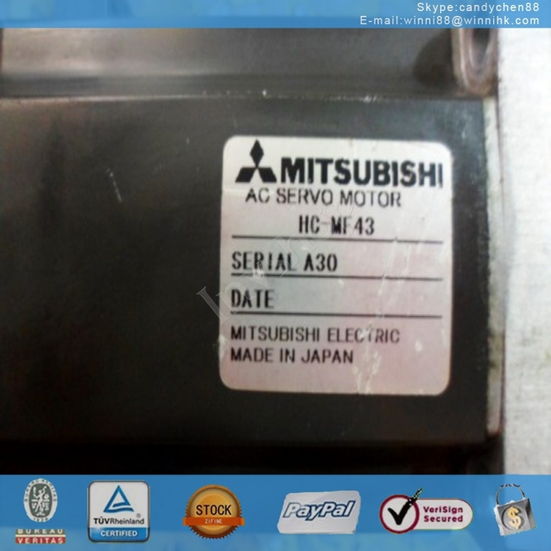 motor HC-MF43 Used for Mitsubishi MR-J2-40B-S73-A10 60 days warranty