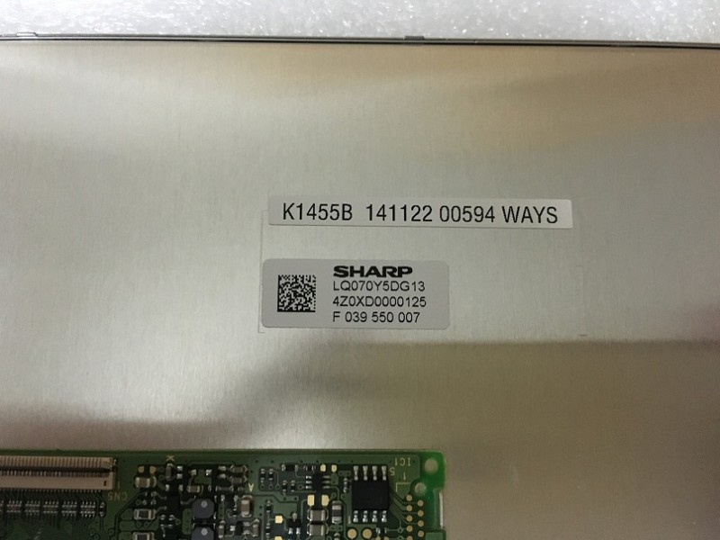 LQ070Y5DG13 7inch 800 ( RGB ) ×480 Resolution Sharp LCD Panel WLED Transmissive