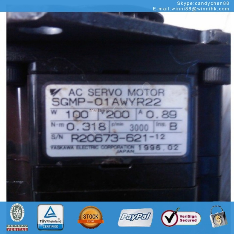 for Yaskawa Used SGMP-01AWYR22 / / 100W servo motor 60 days warranty