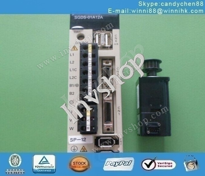 set drive; Yaskawa SGDS-01A12A + SGMAS-01ACA61-Y2 servo motor new