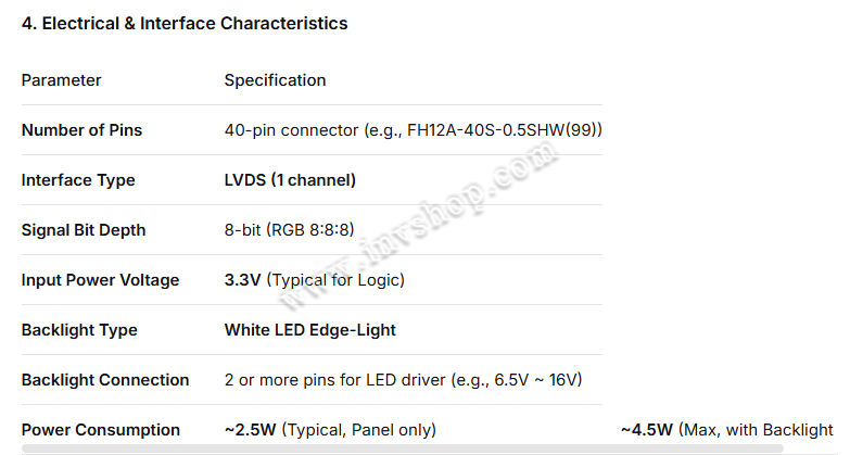 7.9'' FOR AUO LCD DISPLAY B080XAT01.1