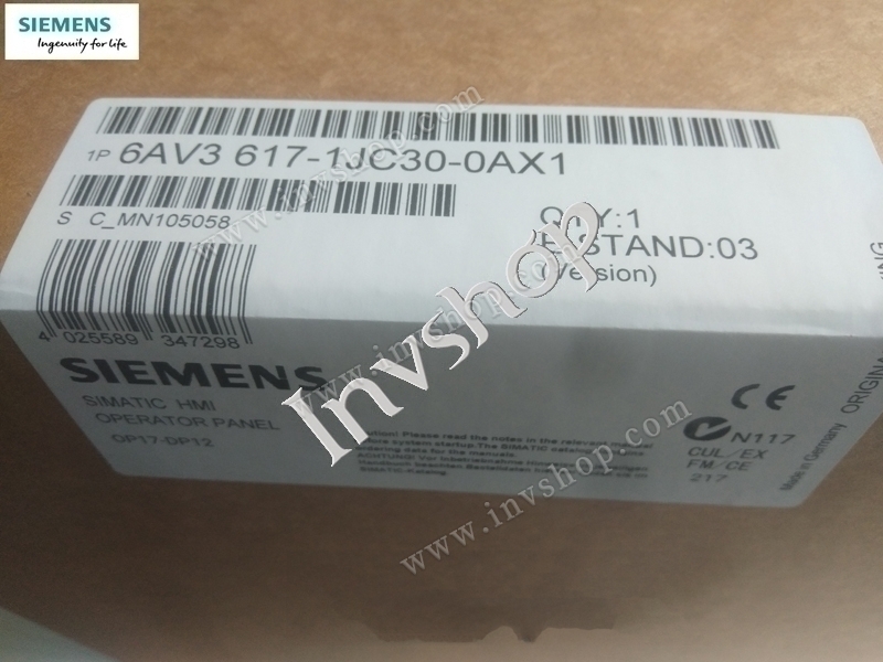 6AV3617-1JC30-0AX1 OP17/DP12LC Siemens TOUCH PANEL