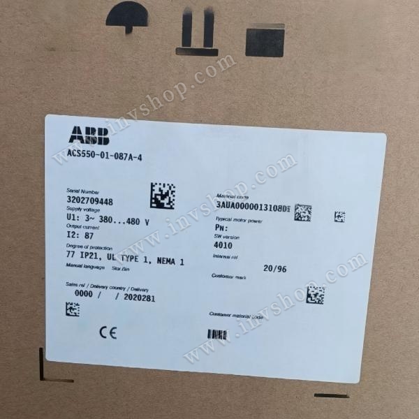 380V 4KW New ABB ACS550-01-087A-4  variable frequency drive (VFD)